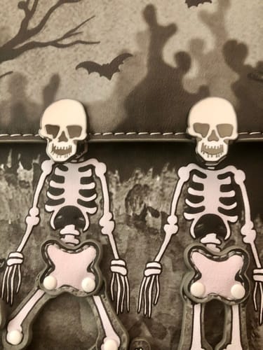 Customer photo review of Loungefly Disney Skeleton Dance Crossbody - Preorder