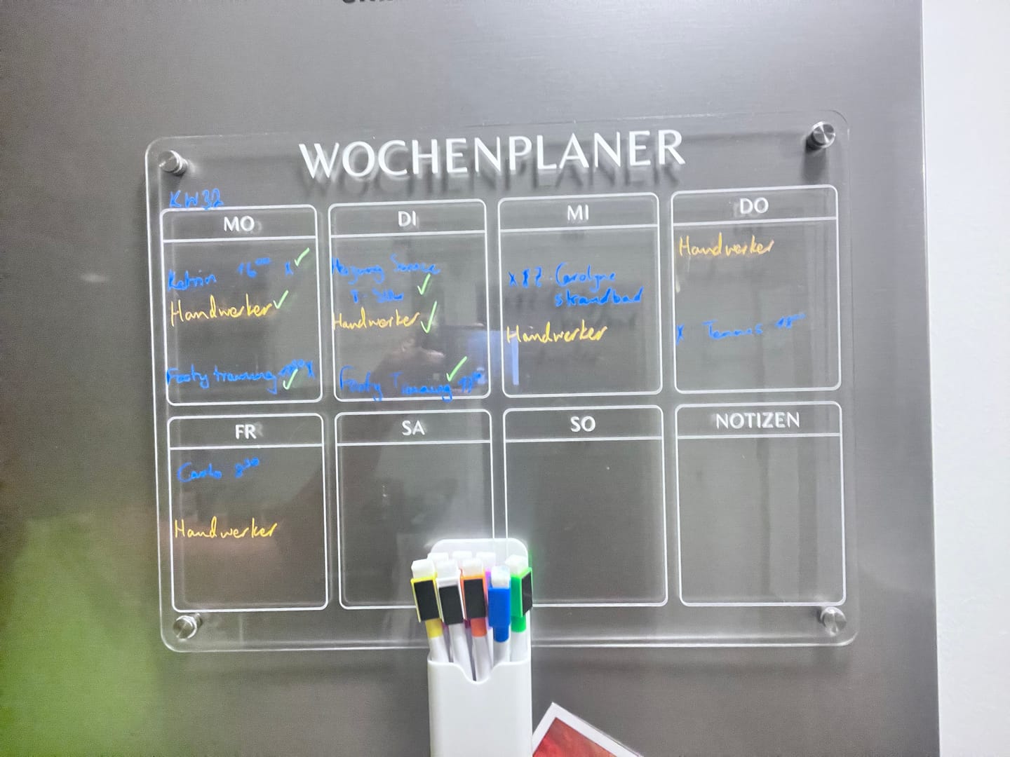 Customer photo review of Kühlschrankplaner "Wochenplan"