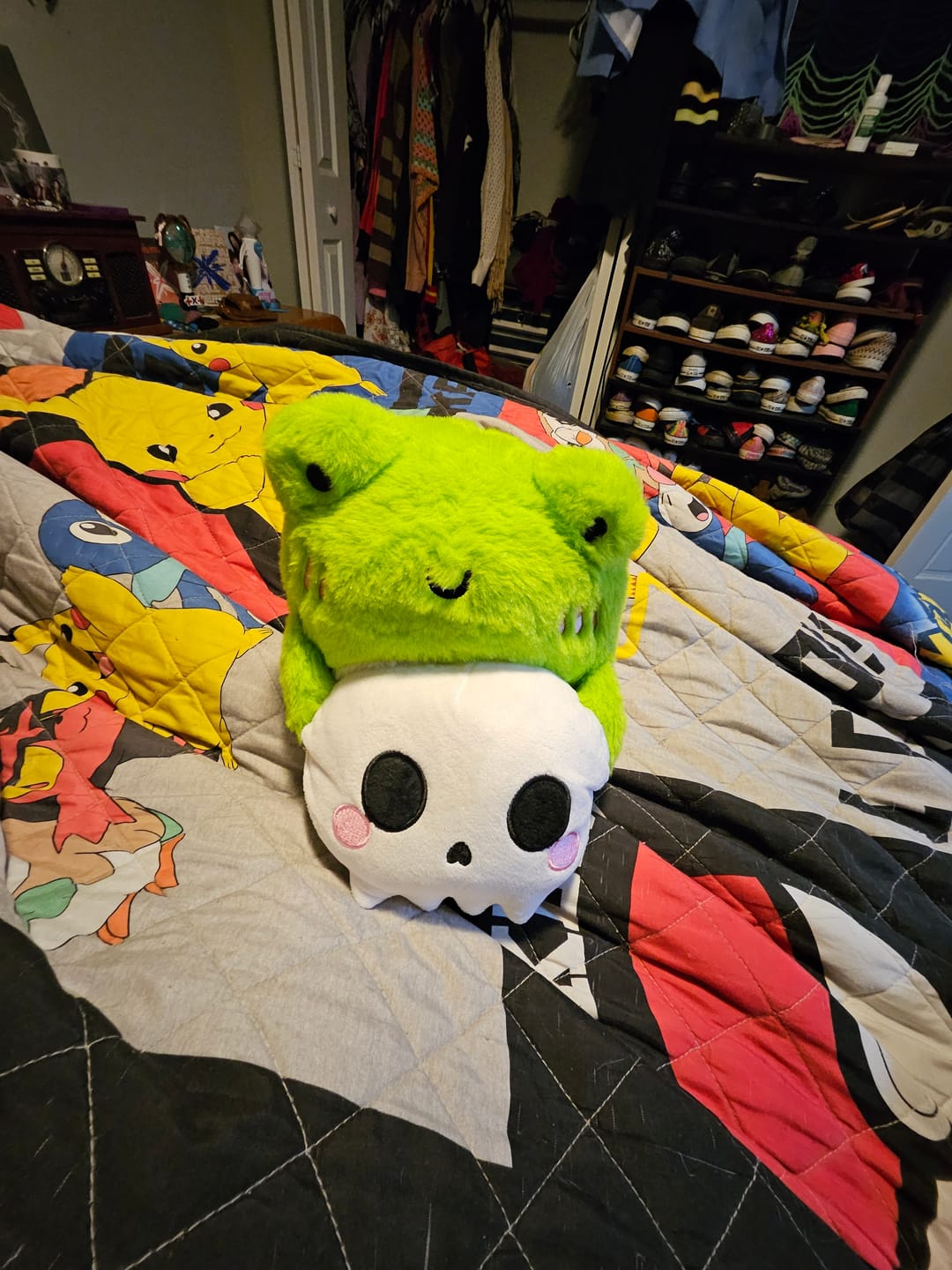 Customer photo review of Skull Albert The Frog Plushie
