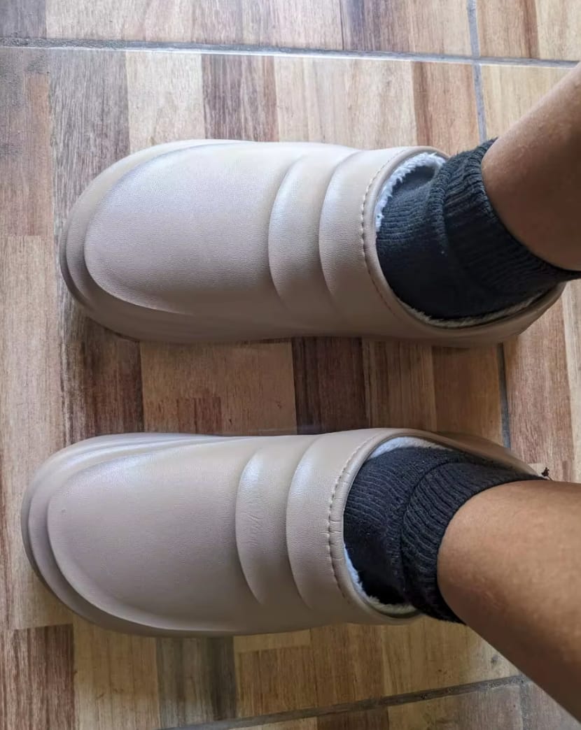Customer photo review of Torrey Fuzzy - Healthy & Non-Slip Comfort Clogs