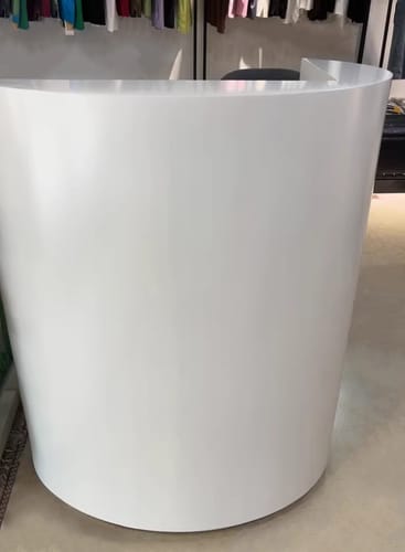 Customer photo review of Small Salon Reception Desk with Counter