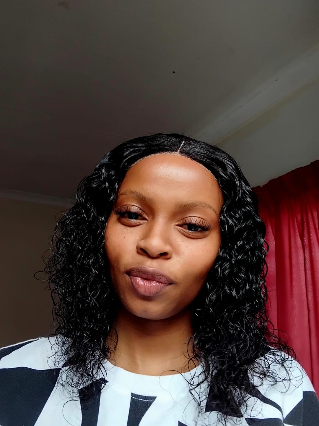 Customer photo review of Brazilian 4x4 Lace Wig - Water Wave 12"
