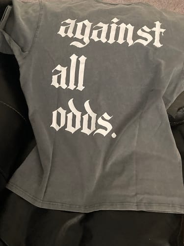 Customer photo review of Against All Odds Oversized Tee - BLUE