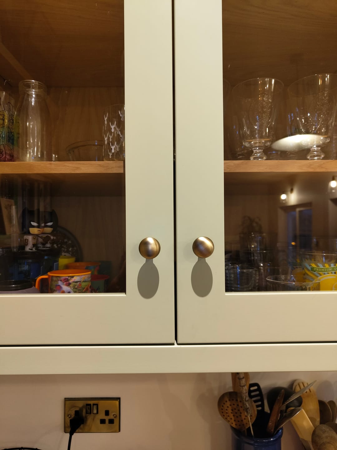 Customer photo review of Classic Aged Brushed Brass Cupboard Handles