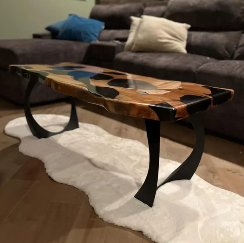 Customer photo review of Bench Legs 105 Cleo 16H Metal Handmade Furniture