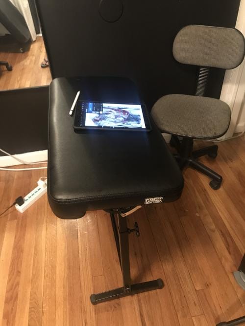 Customer photo review of Original Tattoo Armrest XXL 70x37cm - PATENTED