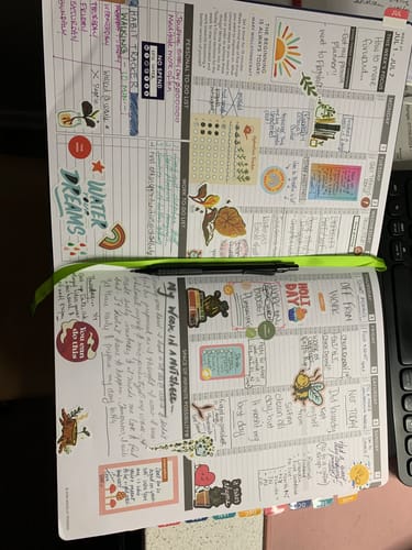 Customer photo review of Weekly 2024-2025 Planner - Enchanted Greenhouse