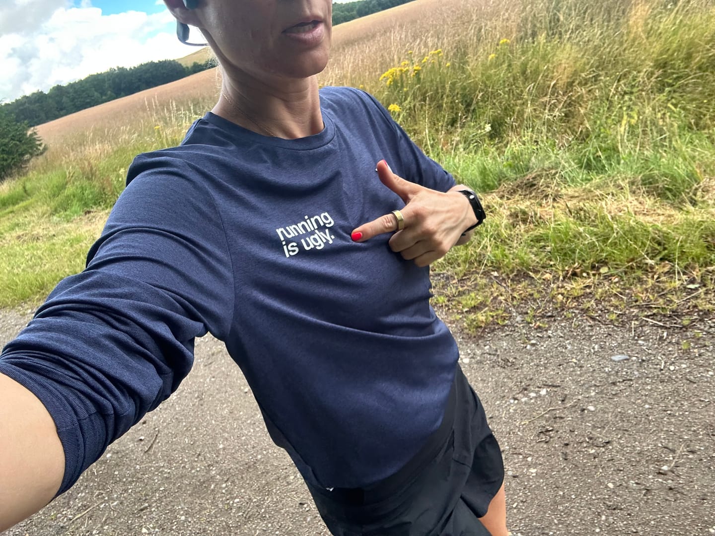 Customer photo review of saysky clean pace longsleeve, blue.