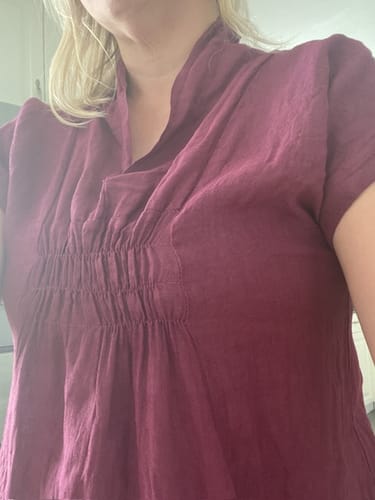 Customer photo review of Meo Linen Pocket Dress (Plum)