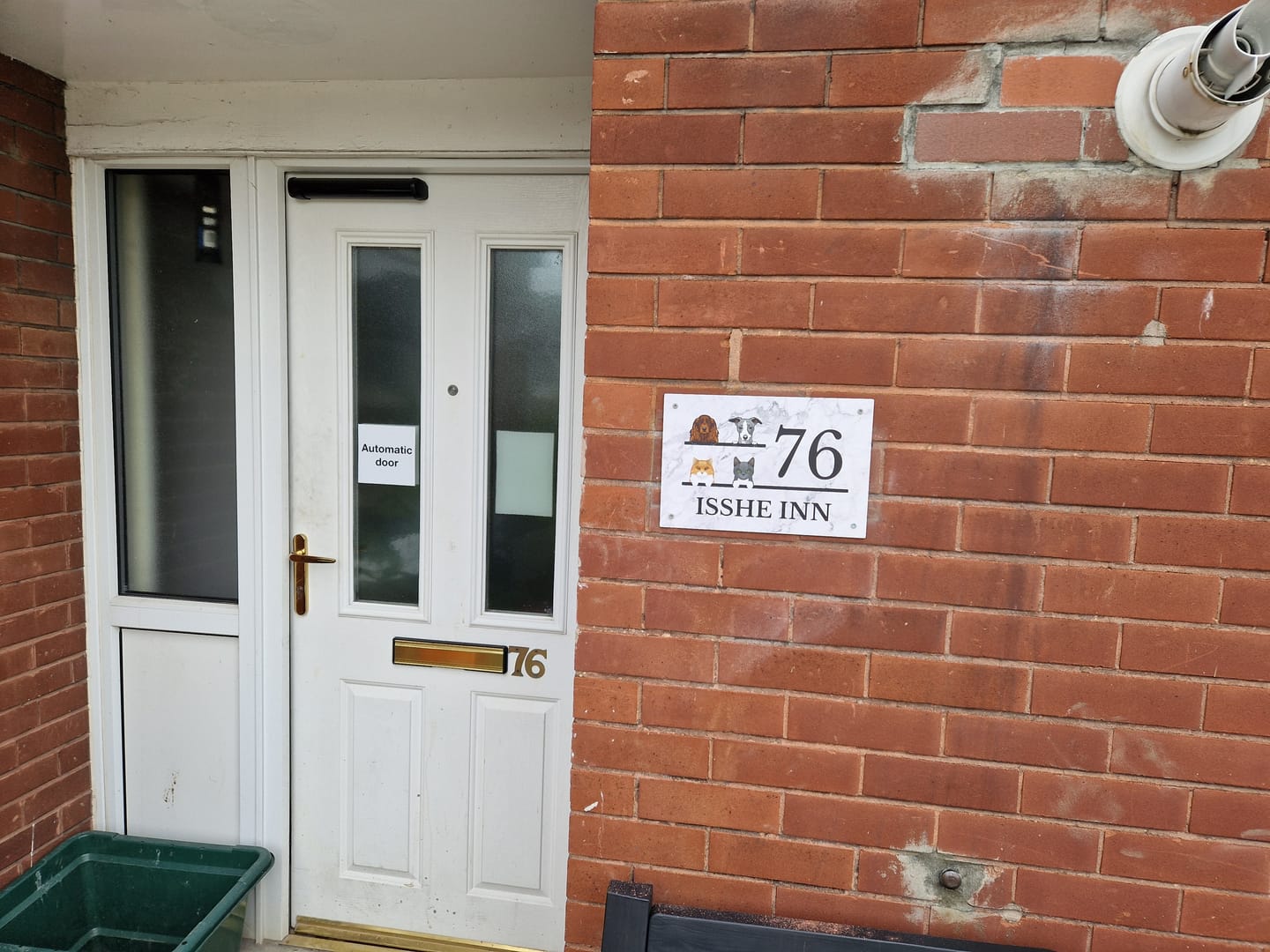 Customer photo review of House number marble look - Personalised Door Sign