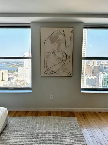 Customer photo review of White Minimalist Painting #ABAV182