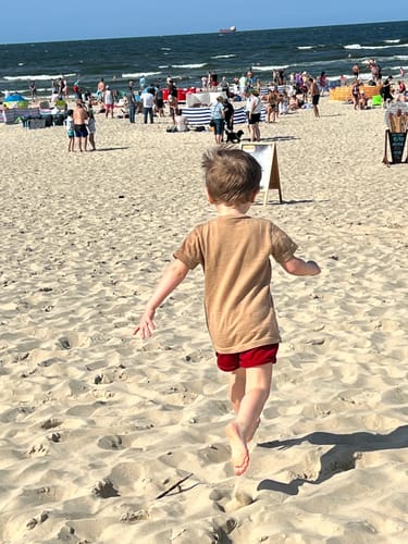 Customer photo review of Upcycling Merino T-Shirt mit der Falte Braun meliert