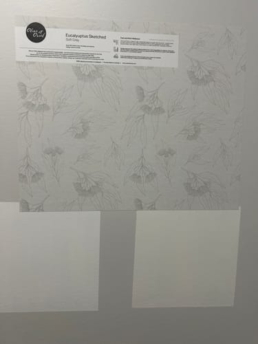 Customer photo review of Eucalyptus Sketched in Soft Grey Wallpaper