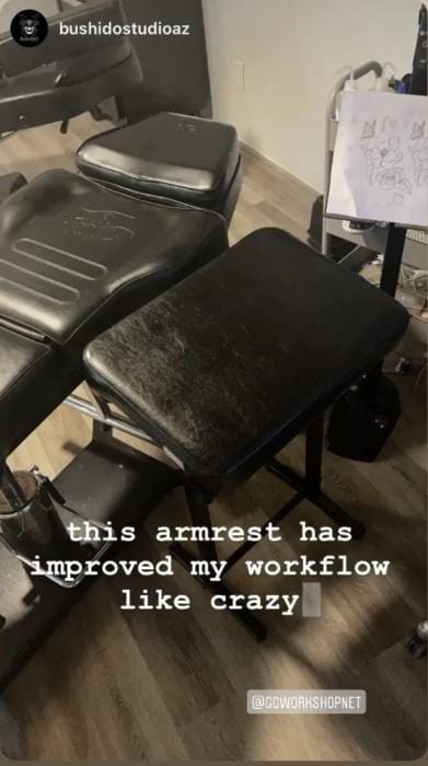 Customer photo review of Original Tattoo Armrest XL - pillow size 50x37cm - PATENTED