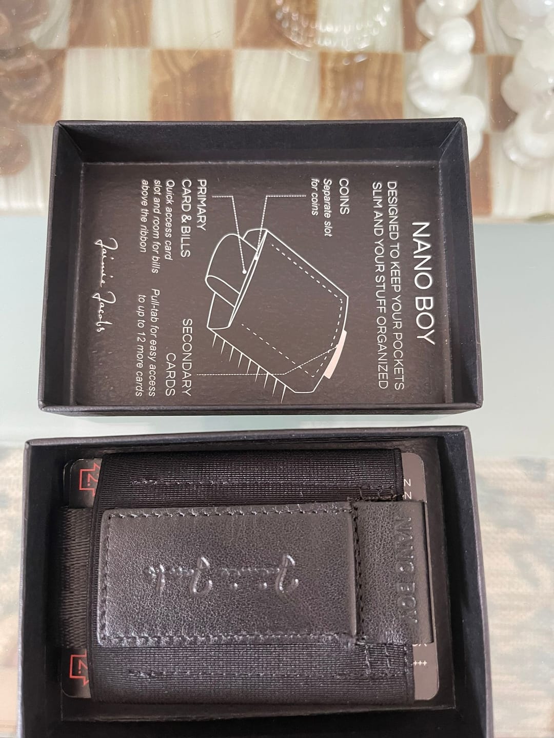 Customer photo review of Nano Boy card holder wallet with small elastic coin pocket