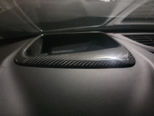 Customer photo review of 2016-2024 Chevy Camaro Customizable Carbon Heads Up Display Trim