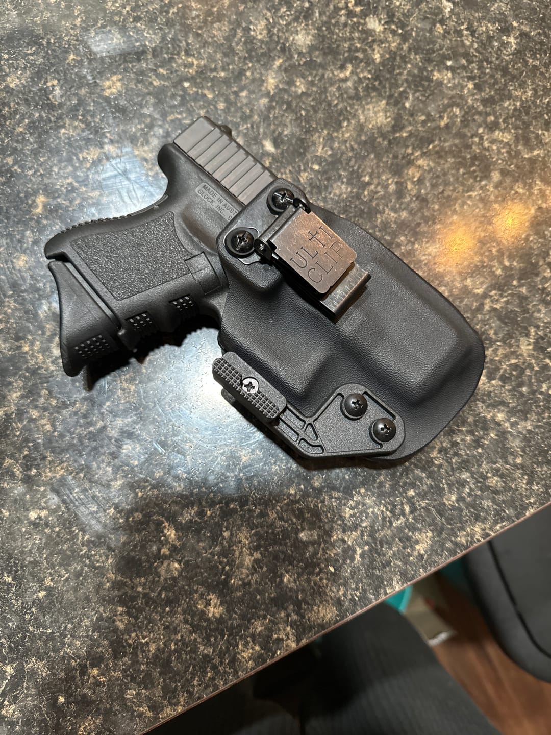 Customer photo review of Breakout 2.0 IWB Holster | Rapid Access, Complete Concealment, and All-Day Comfort.