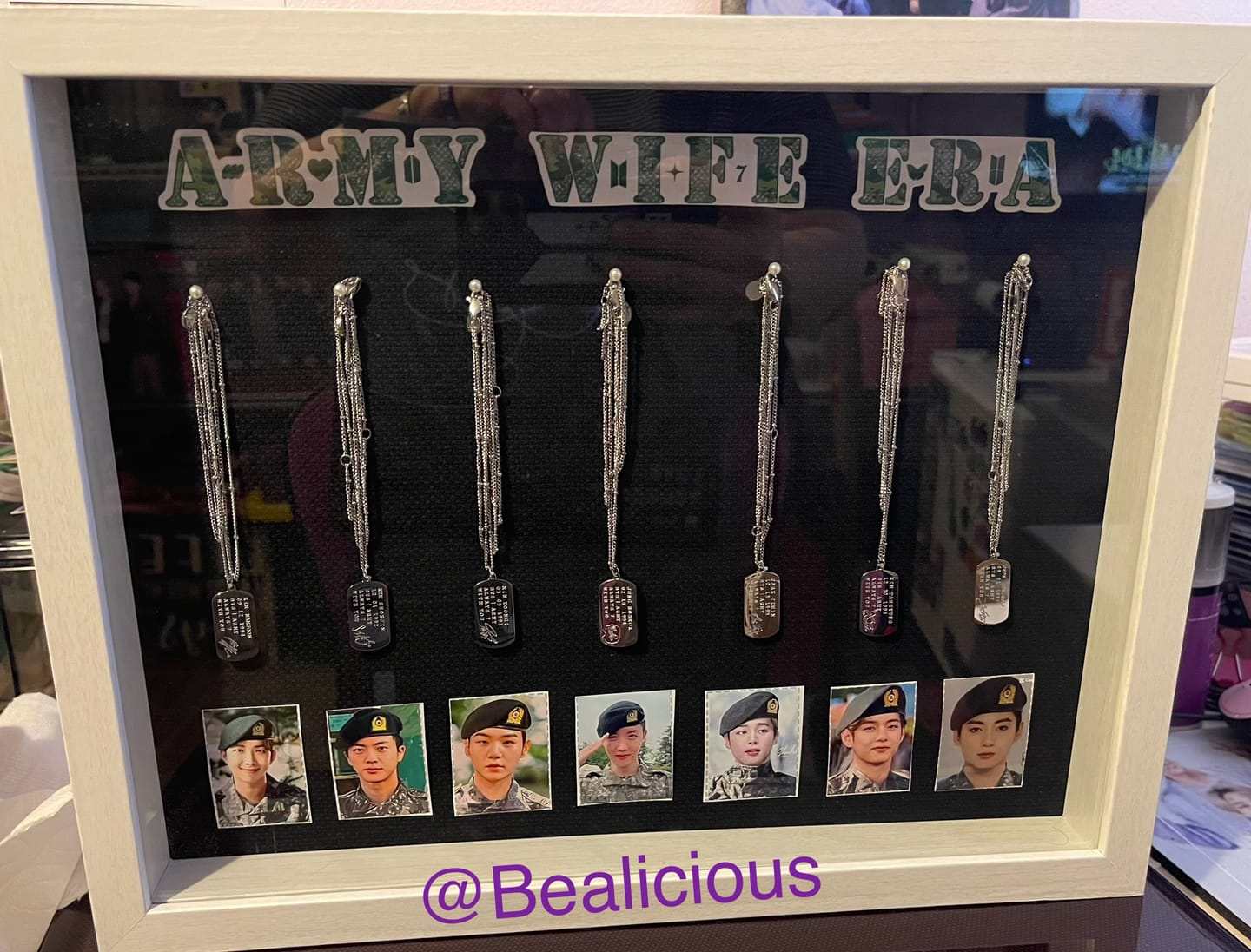 Customer photo review of BTS Army Dog Tag Necklace