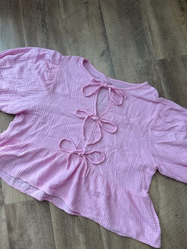 Customer photo review of Sofia Musselin Bluse - Pink