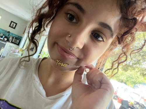 Customer photo review of Personalized Name Necklace