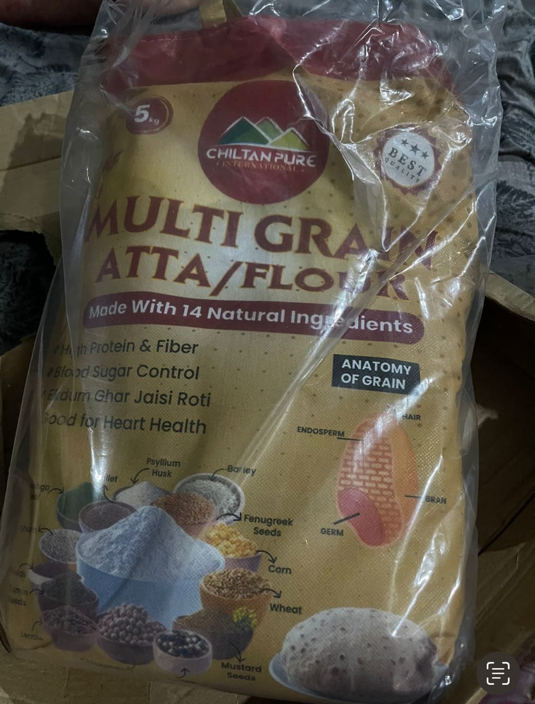 Customer photo review of Multi Grain Atta / Flour - Made with 14 Natural Ingredients