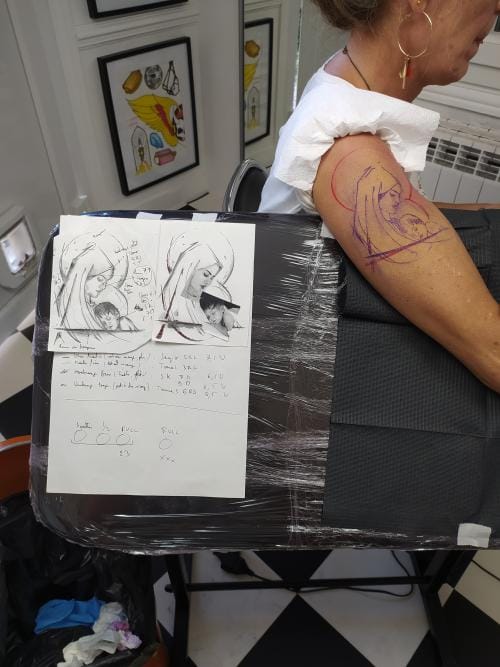 Customer photo review of Original Tattoo Armrest XXL 70x37cm - PATENTED