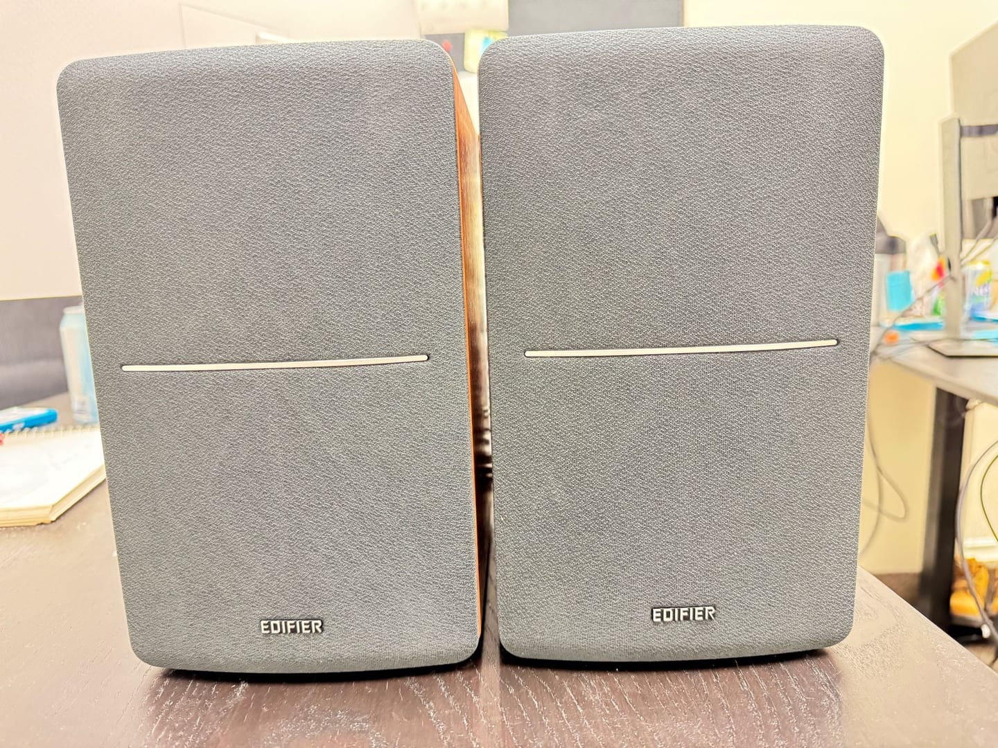 Customer photo review of R1280DBs Powered Bluetooth Bookshelf Speakers