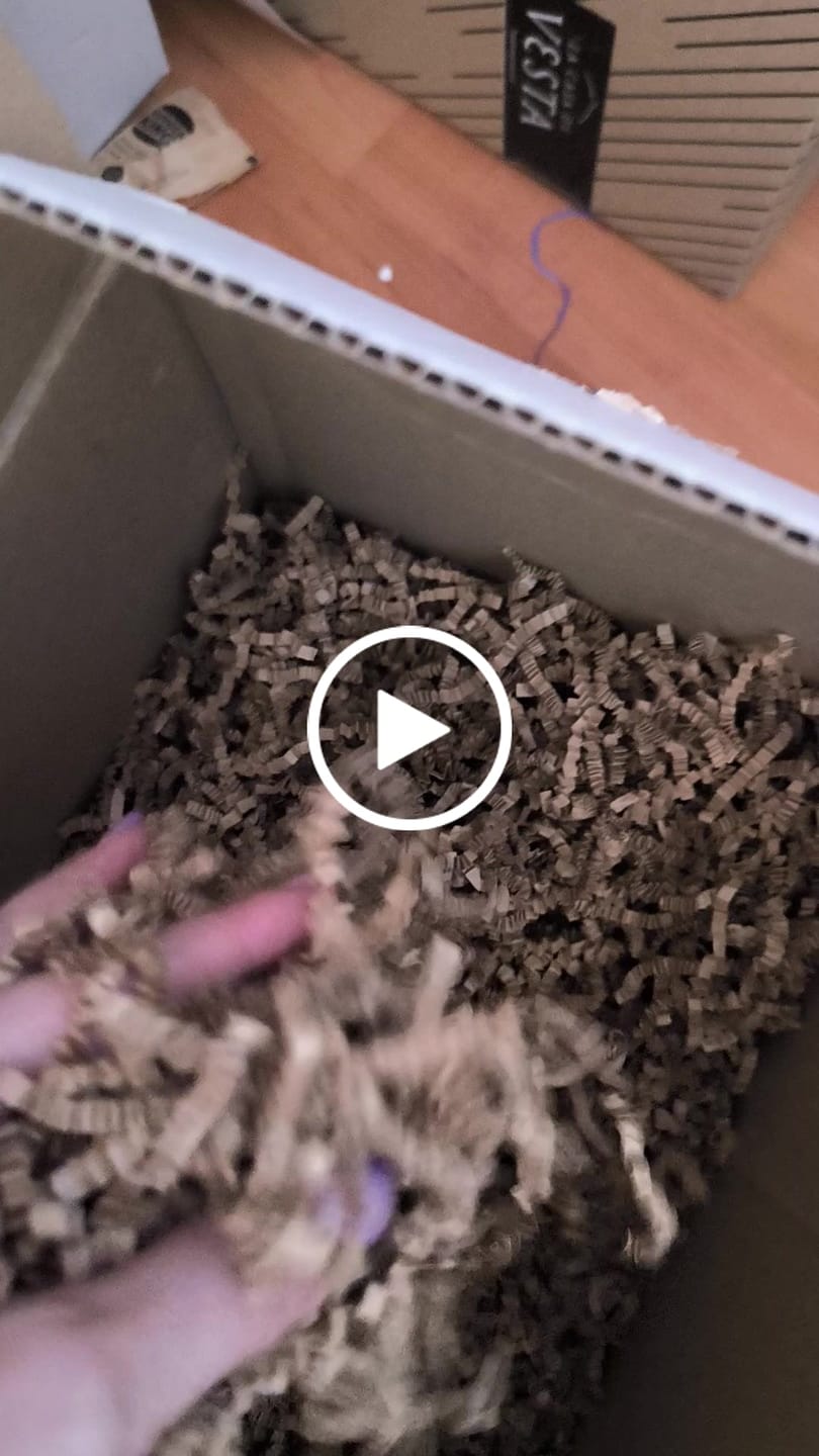 Customer video review of Virutas de relleno kraft de calidad premium