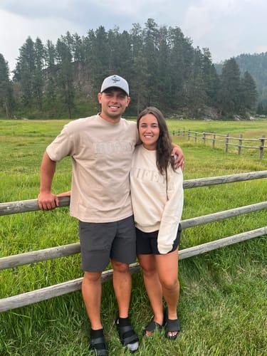 Customer photo review of Hubby Tee - Stone