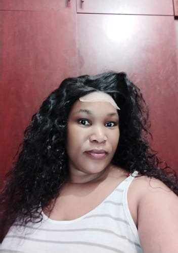 Customer photo review of Brazilian 4x4 Lace Wig - Water Curl - 14"