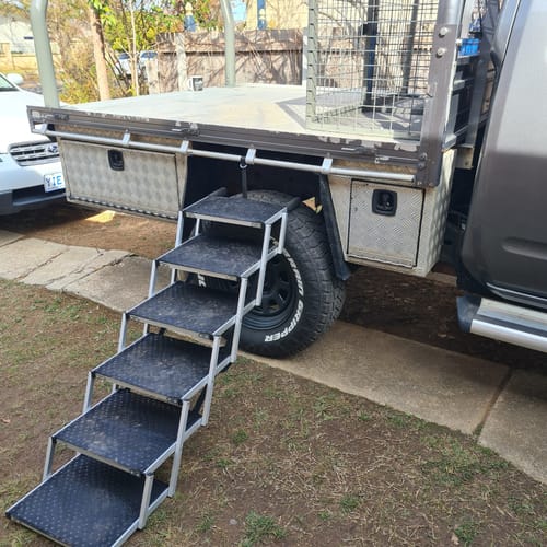 Customer photo review of PaWz Foldable Aluminum Pet Steps