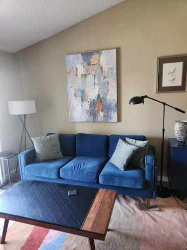 Customer photo review of large Abstract Geometric Art #ABAV57