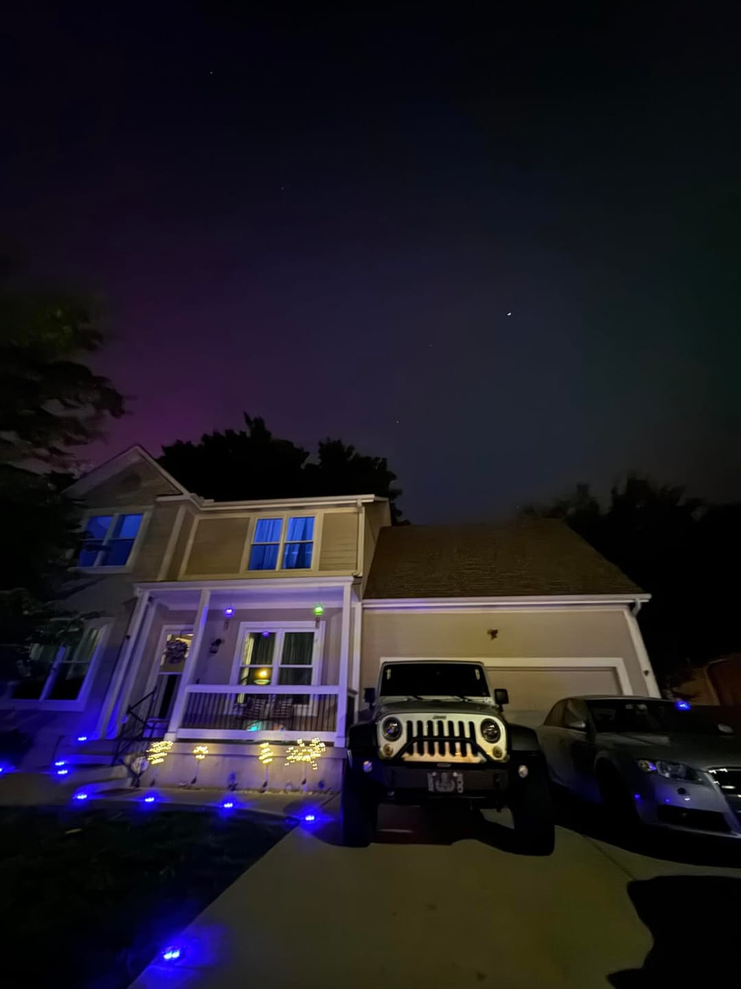 Customer photo review of Blue Solar Dock Lights Driveway Deck Lights