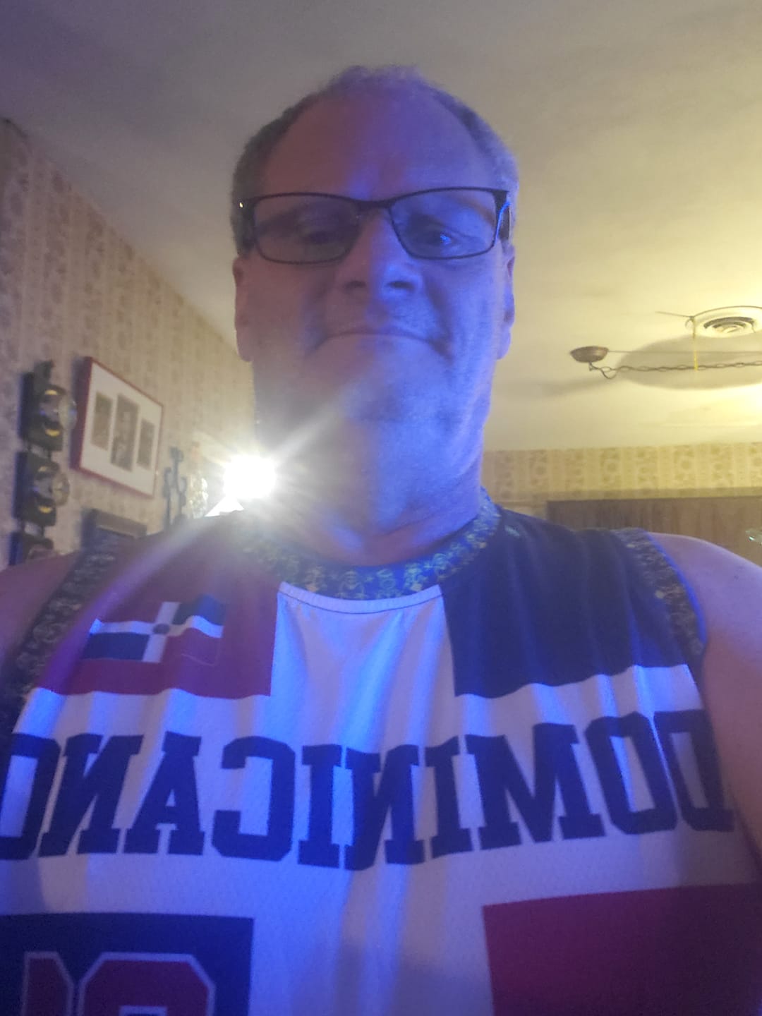 Customer photo review of Dominican Republic Custom Basketball Jersey