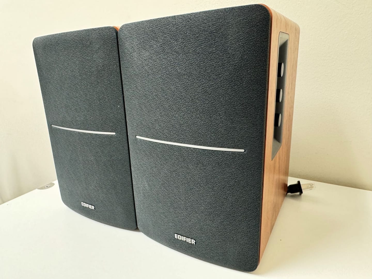 Customer photo review of R1280DBs Powered Bluetooth Bookshelf Speakers