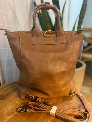 Reseña con foto de un cliente sobre Cartera Mochila New Rosie