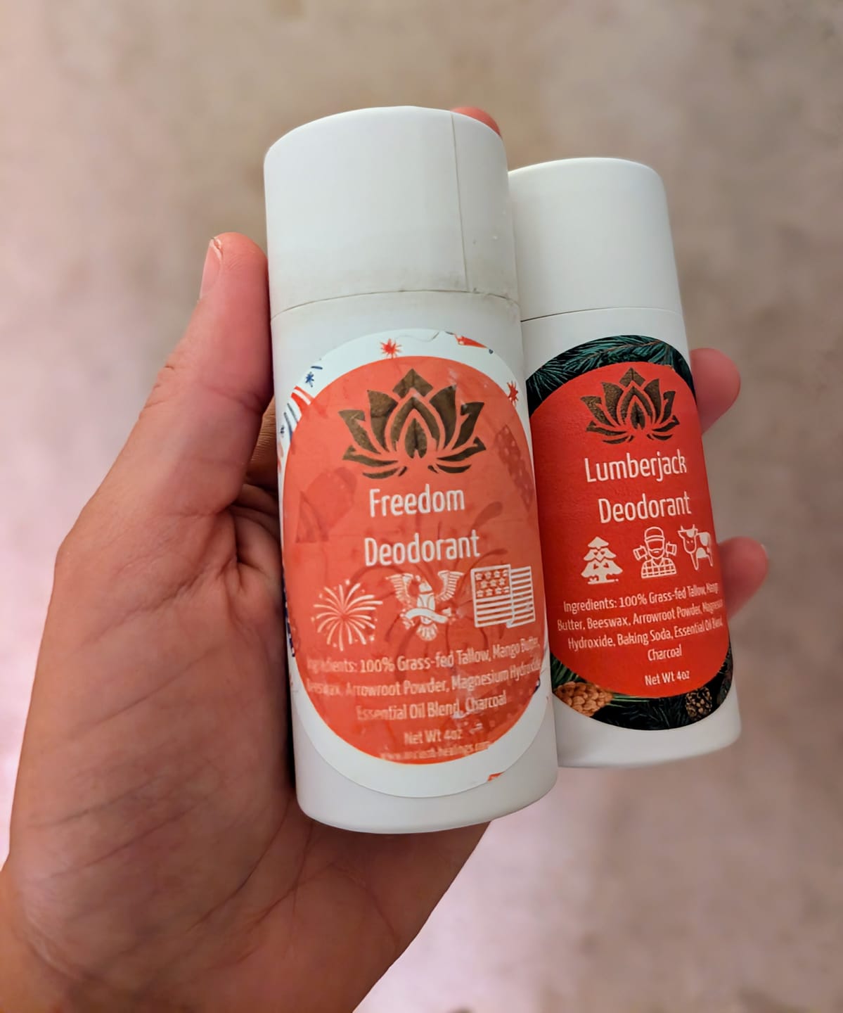 Customer photo review of All-Natural Deodorant