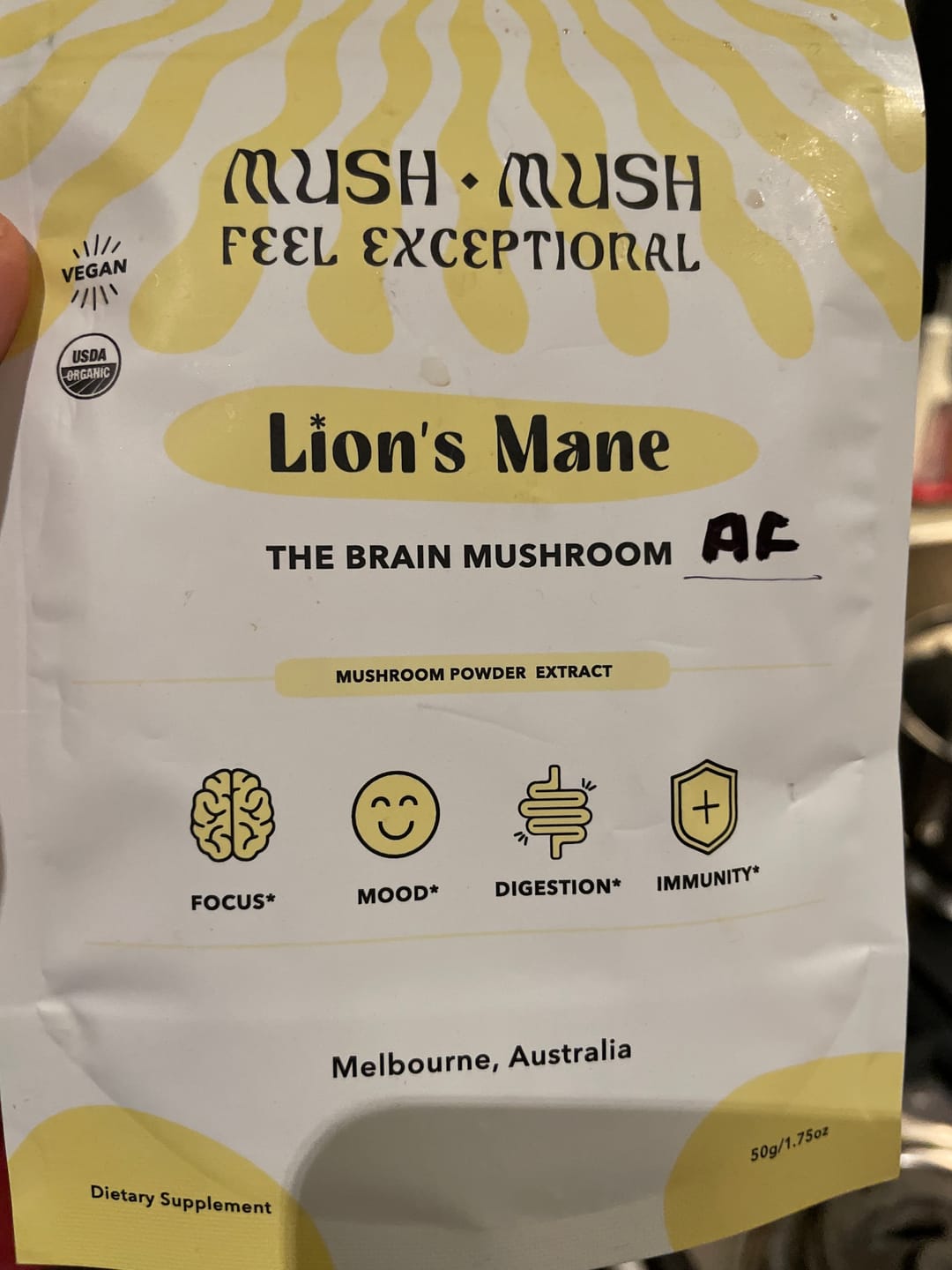 Customer photo review of Organic Lion's Mane - The Brain Mushroom