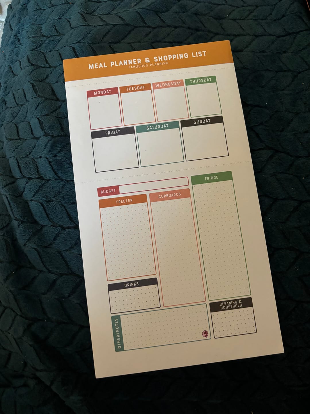 Customer photo review of DL 2-in-1 Shopping List / Meal Planner