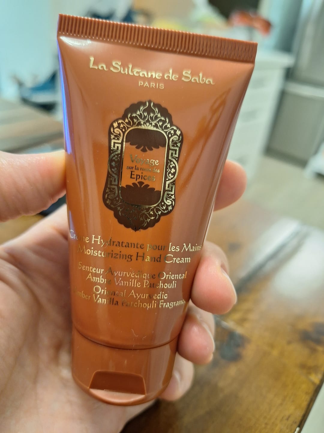 Customer photo review of Moisturizing Hand Cream -  Ayurvedic Treatment - Amber Vanilla Patchouli Journey To The Spices Route