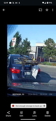 Customer photo review of Redtiger In-Car 1080P Rear Back Up Camera For F7N/F17/F9