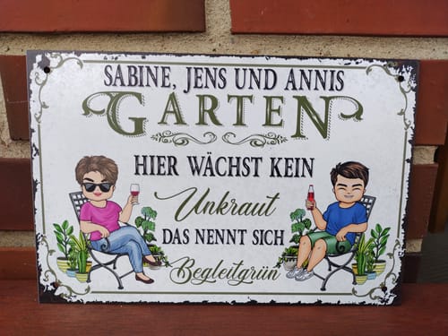 Customer photo review of Im Garten mit den Hummeln bummeln - Gartenschild
