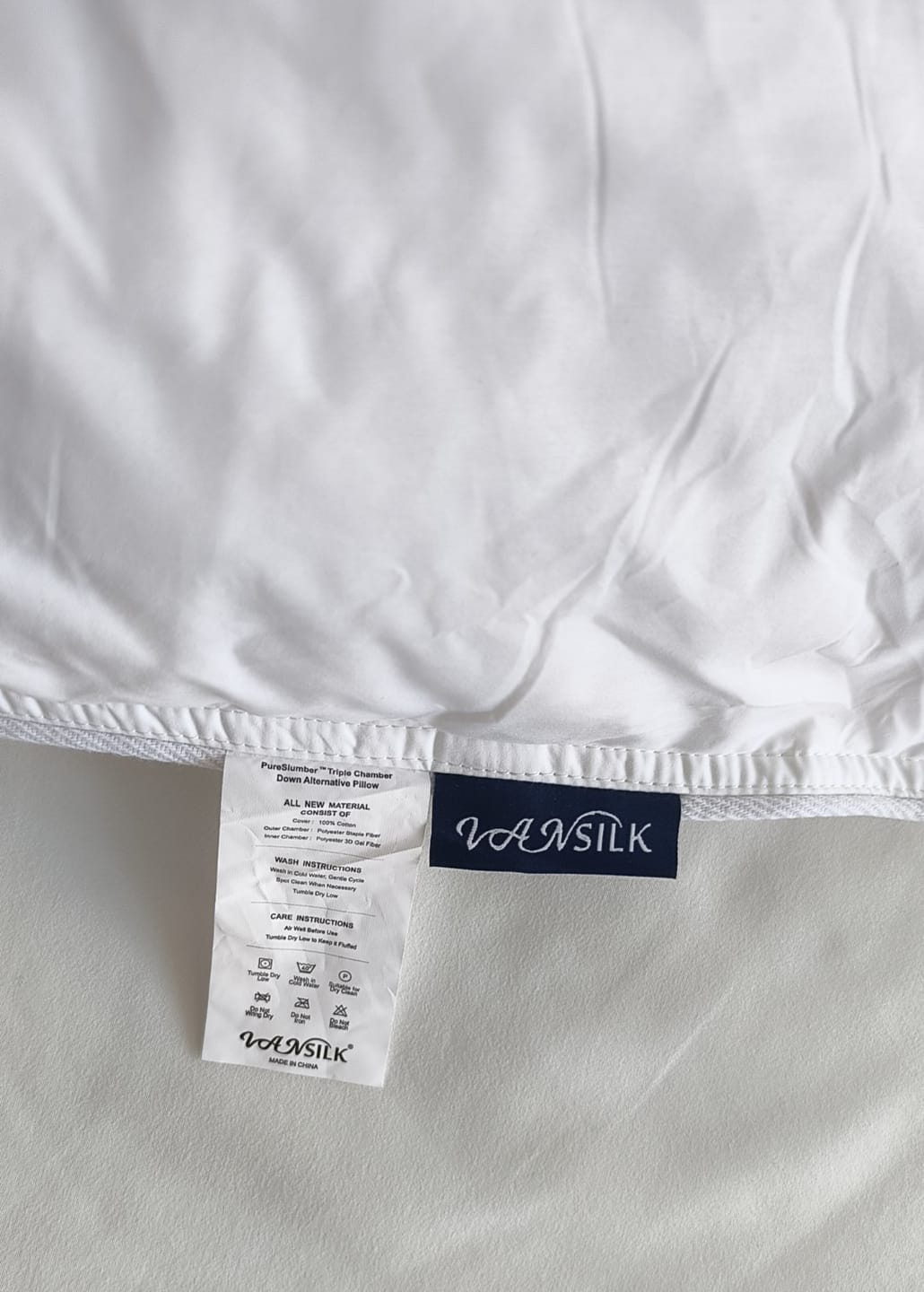 Customer photo review of Pure Slumber™ Down Alternative Pillows