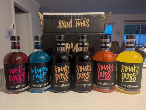 Customer photo review of Sour Puss Mixed 6-Pack + Hoodie