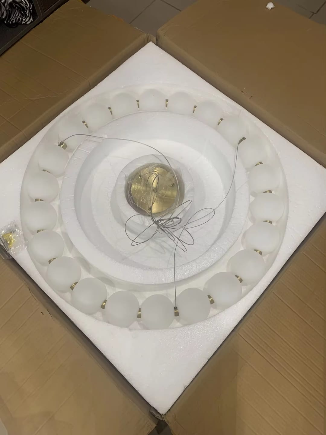 Customer photo review of WOMO Pearl Necklace Round Chandelier-WM2344