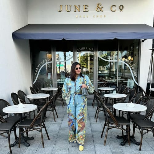 Customer photo review of Sun Seeking Unique Heaven Bird Print Balloon Sleeve Button Loose Shirt