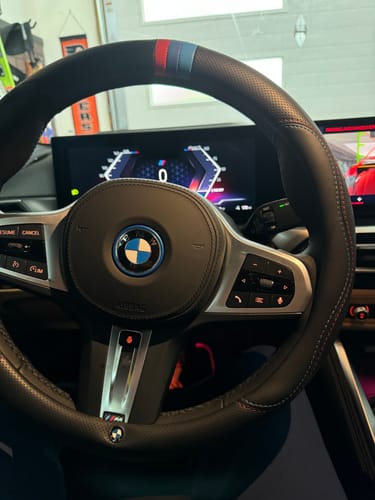 Customer photo review of Car Steering Wheel Cover 2024 Update Version, Custom For Your Cars, Premium Leather Car Steering Wheel Cover with Logo, Car Accessories BM18991