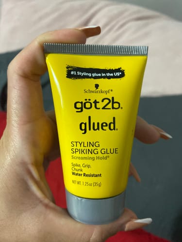 Customer photo review of Glued Styling Spiking Glue Mini 35g