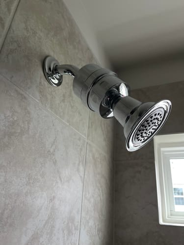 Customer photo review of All Metal Brass Housing for Shower Head Filter Plus 2x Replacement Filter Cartridges