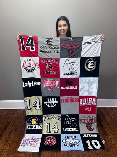 T-shirt quilt featuring lady knights basketball, georgia sting by Vanessa from GA